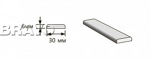 Товар Притворная планка 2000x30x6 BRK136
